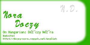 nora doczy business card